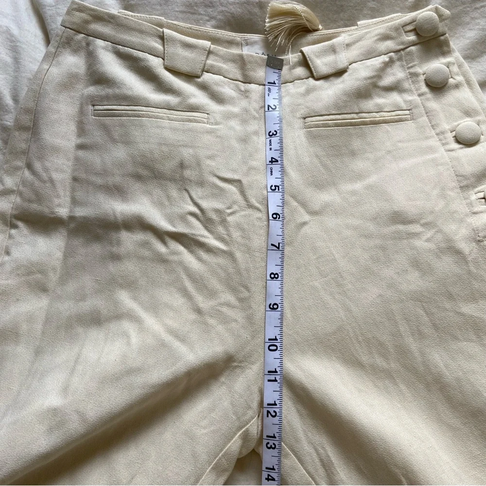 Doen Cream High-Waist Wide Leg Trousers - Picture 6 of 7